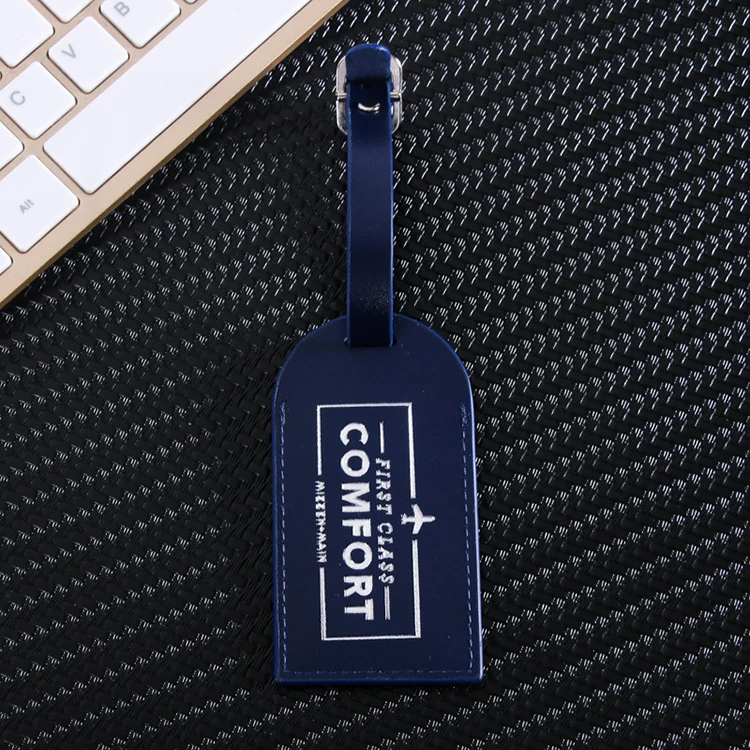Creative leather suitcase tag aircraft PU luggage tag boarding pass logo exhibition identity tag