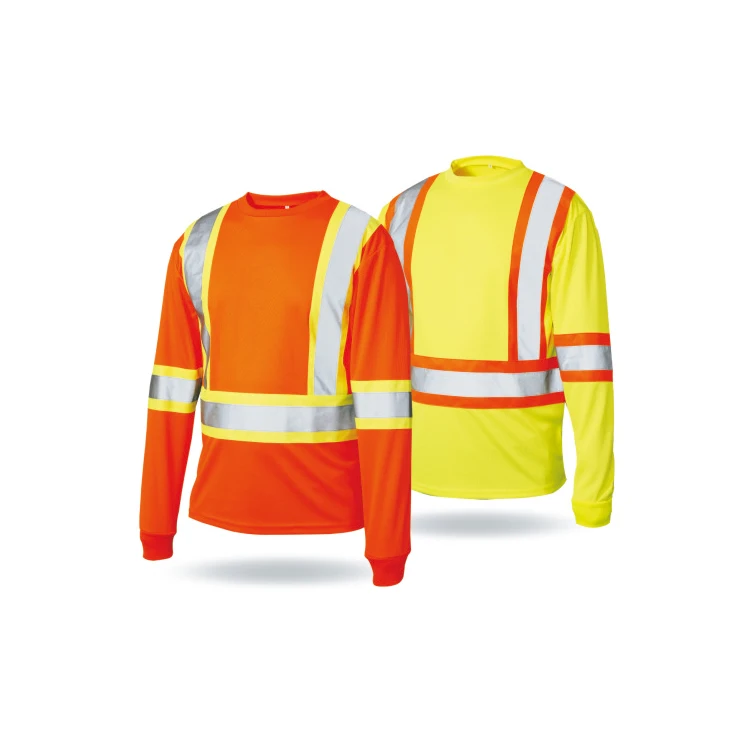 Производитель hi vis безопасности светоотражающие Мужская защиты работы Футболка проезжей части Светоотражающая защитная одежда