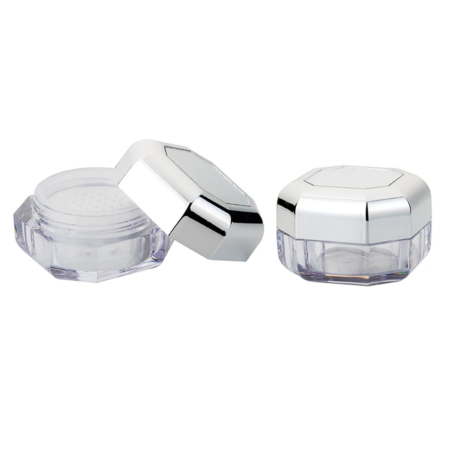 2024 Luxury round star inner case diamond empty eyeshadow palette container blush case packaging cheetah eyeshadow case