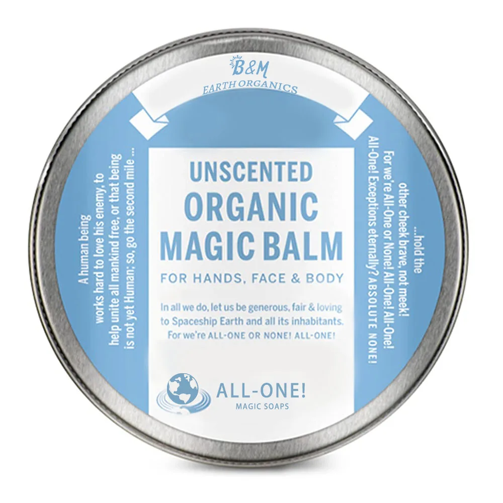 Organic Magic Balm Baby Unscented Made with Organic Beeswax Moisturizes and Soothes Hands Face and Body Relieves