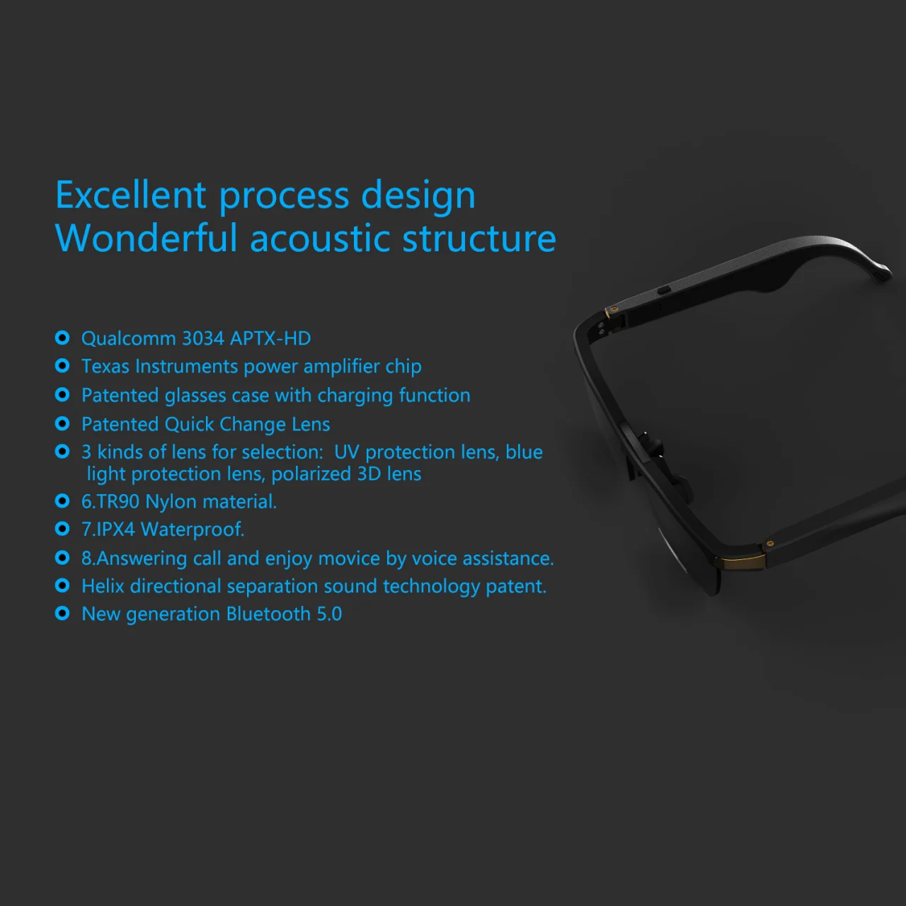 OEM Cheap Smart Glasses Amazon Best Gentle Eyewear Fancy Manufactures Nose Pad Silicone Ear Grip Magnetic Sunglsses