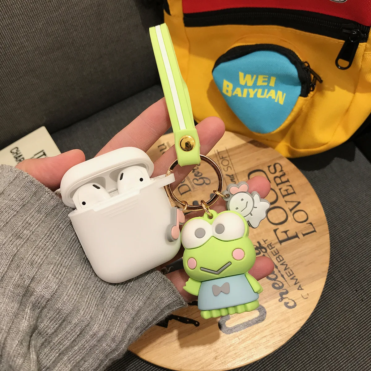  Силиконовый чехол BOORUI с милыми животными для airpod модный защитный ключей air pods 1
