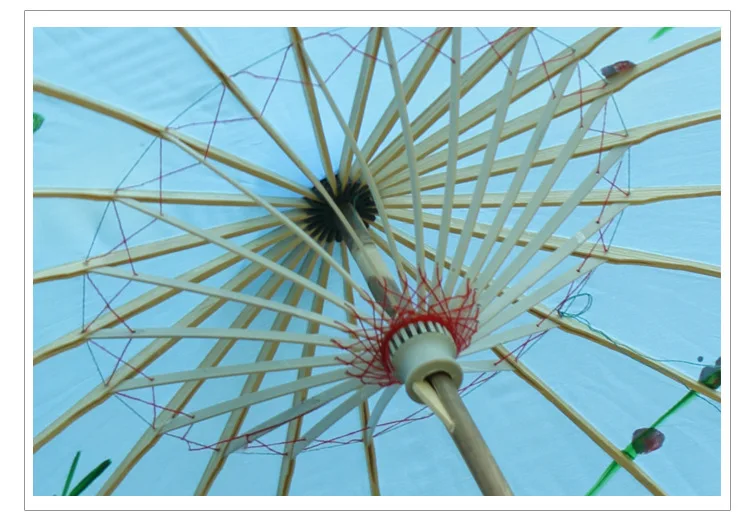  wholesale 84cm/33in semi -hand products with accessories bamboo umbrella