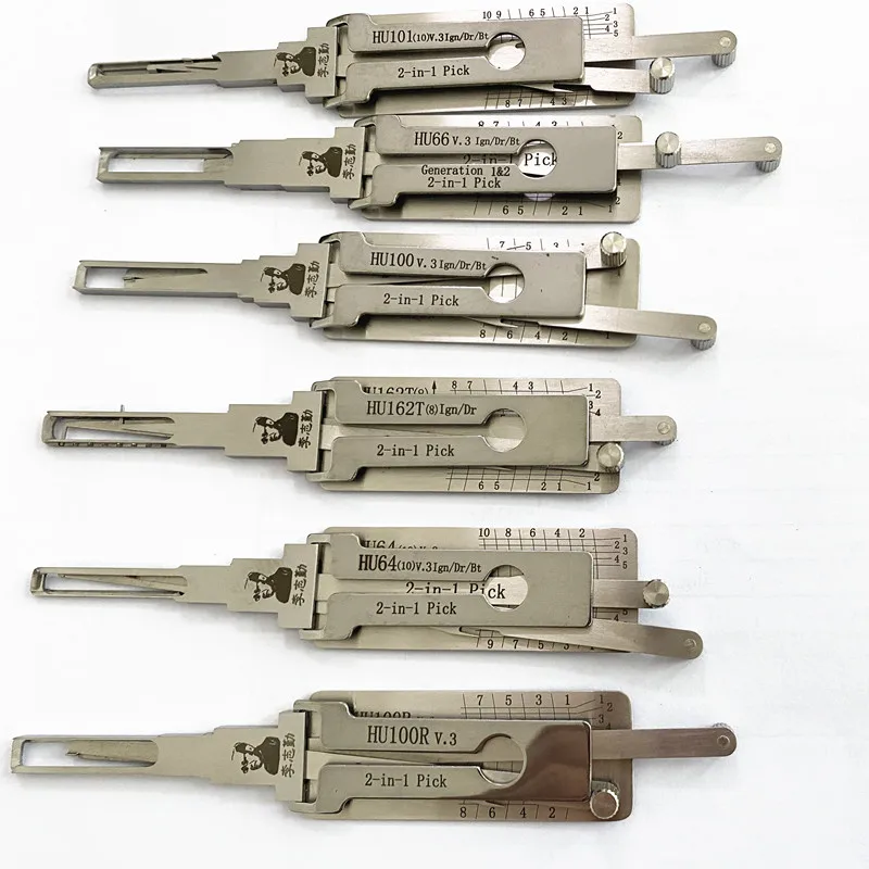 Lishi tool 2 in 1 HU64 HU66 HU83 HU92 HU100 VAG2015 HU101 HU100R HY20 HY22 SIP22 TOY2Track TOY(2014) TOY48 HON66 FORD2017