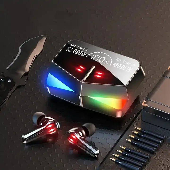 True Wireless TWS New ANC TWS Headphones Earphone Gaming  Earbuds Best M90 In Ear Noise Cancelling Earbuds With LED Display