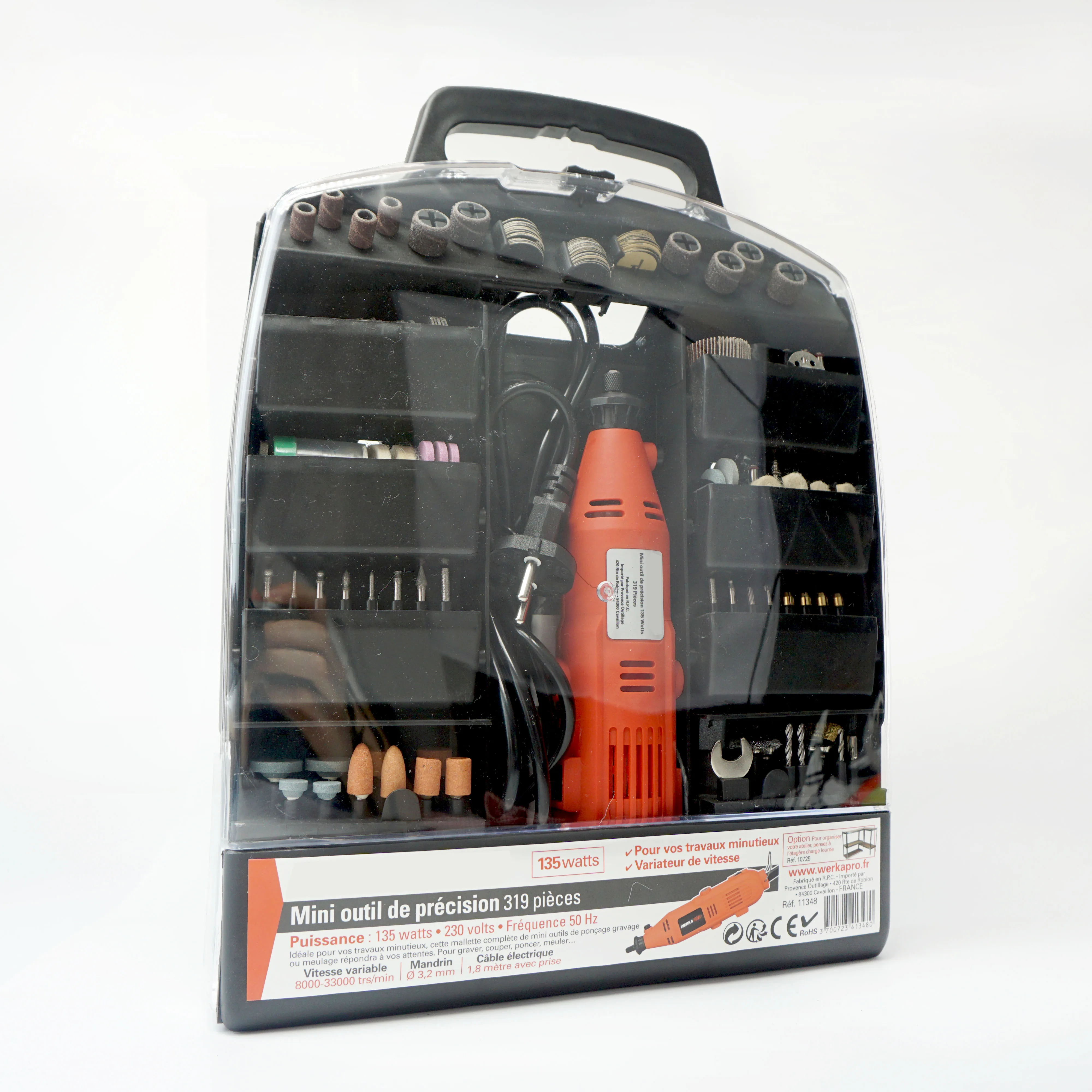 135W Mini Rotary Tool Mini Engraving Pen with 217 pcs Grinding Accessories