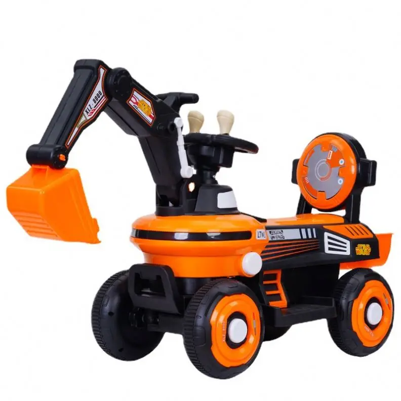 Factory Wholesale Electric Mini Excavator Ride-on Toy for Kids Baby Wheel Truck Plastic Car Toy
