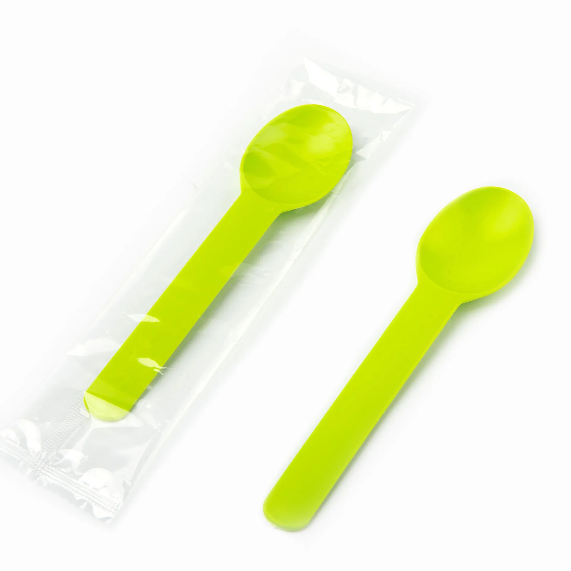 EcoNewLeaf Colorful  Biodegradable Yogurt Spoon Corn Starch Cutlery Disposable Ice Cream Spoons