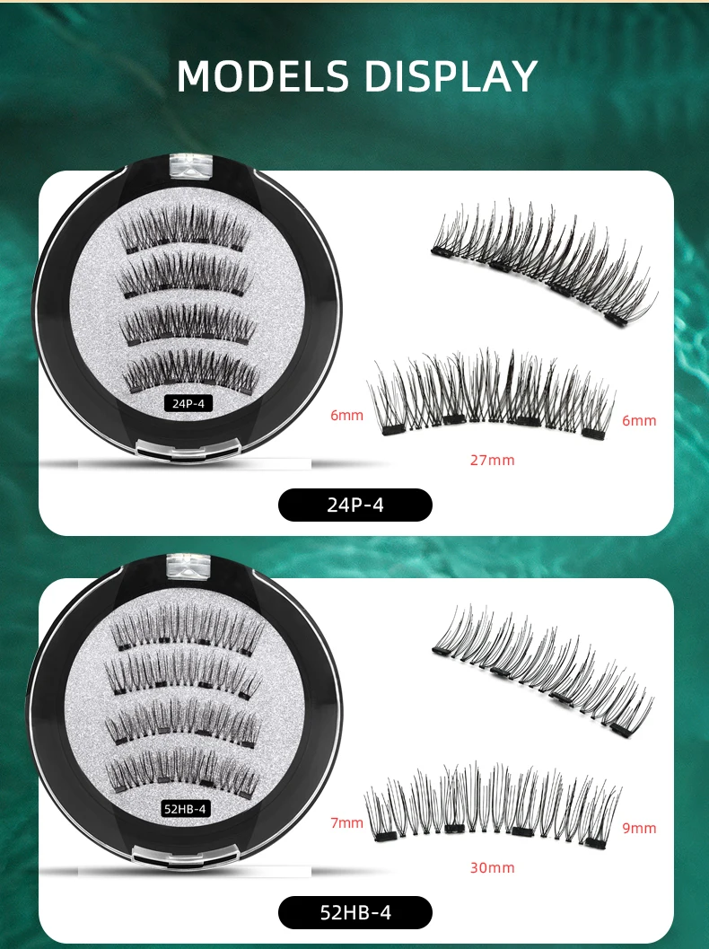 3D magnetic eyelashes With 4/5 Magnets handmade Mink eyelashes extended Reusable false eyelashes magnetic lashes wholesale