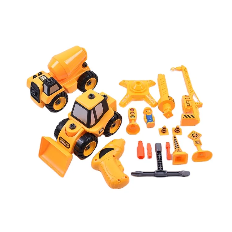 
Горячая Распродажа Diy миксер бульдозер грузовик костюм две сборки игрушечный автомобиль дешевая модель автомобиля игрушка 