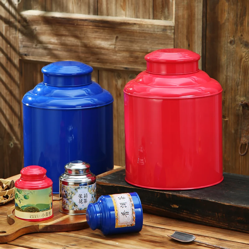 Factory Wholesale 500g Coffee Sugar Tea Caddy Stainless Steel Tea Jar For Loose Tea With Double Lid