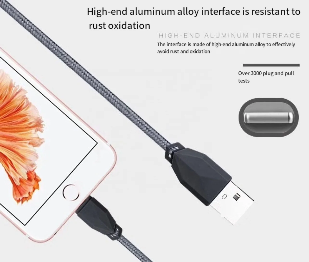  Высокопрочный нейлоновый совместимый с android micro USB кабель для быстрой зарядки и передачи данных телефона CL981