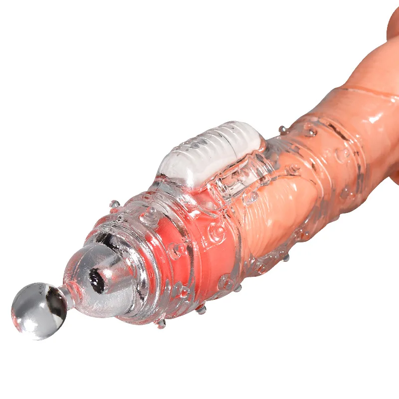 Vibrator Cock Enlargement Extender Condoms for Men Penis Sleeve Sex Toys Condom TPE Pro Penis Extender