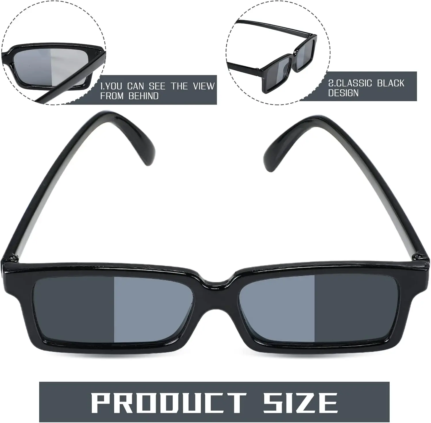 Novelty Toy Spy Glasses Rear View Mirror Sunglasses