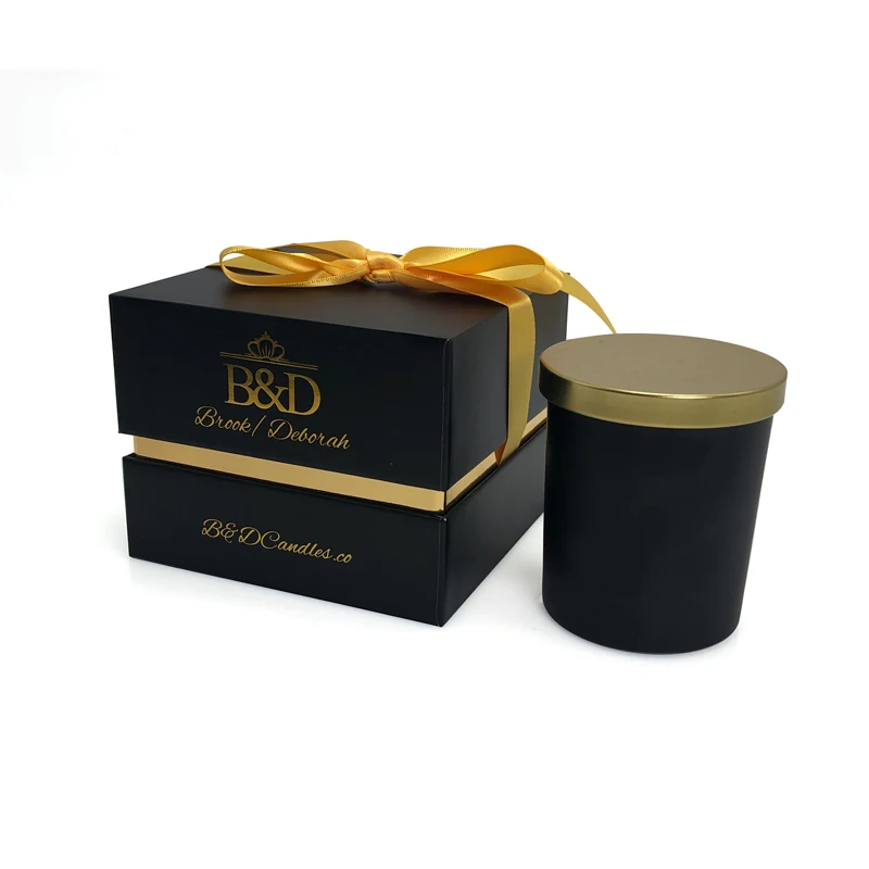 customized design luxury cardboard gift packaging candle jars and boxes,Printed custom Candle Box with lid