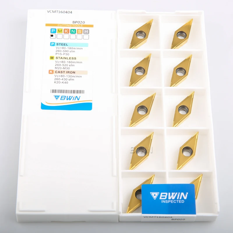Bwin VCMT 110304  110308  160404  160408  cnc  lathe turning tool carbide inserts tips