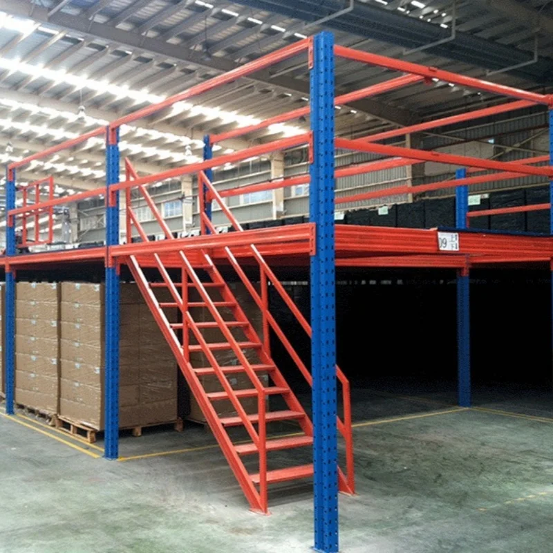 Heavy-Duty Detachable Steel Mezzanine Floor Pallet Rack System Warehouse Loft Platform Storage Attic Cargo Storage Equipment
