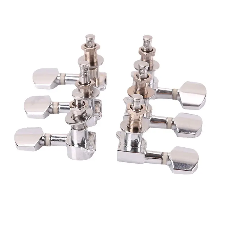 Factory Direct Sales Wholesale 3+3 Silver Plated Metal Full-enclosed Electric Guitar Tuner Pegs