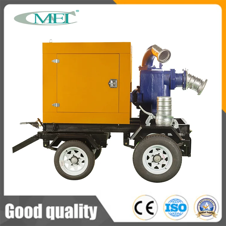 Two/Four Wheel Mobile High Head Naturally Aspirated Diesel Engine Pump