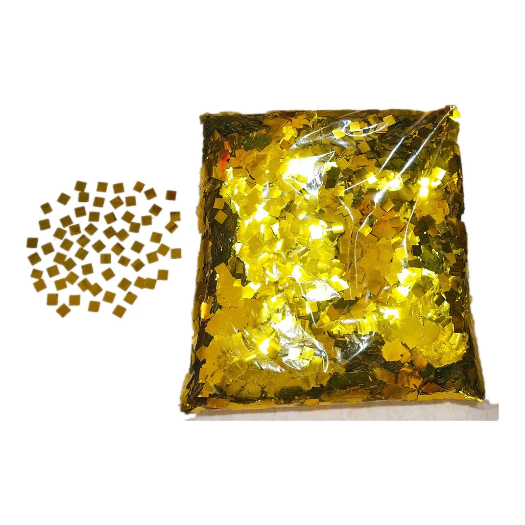 PVC PET gold metallic  Rectangle   foil Confetti for  Birthday Celebrations Confetti Cannon Poppers