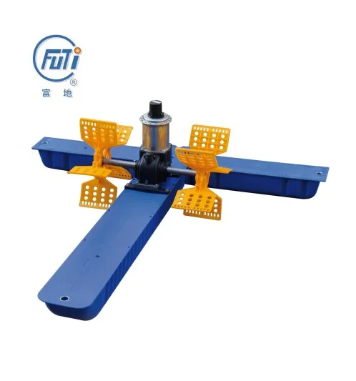 Water-Cooling  2 Impellers 0.75kw/1hp 2 Float Paddle Wheel Aerator For Fish/Shrimp Farming