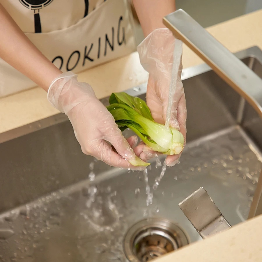 Household wear-resistant disposable pvc gloves cleaning kitchen dishwashing waterproof and oil-proof vinyl glove