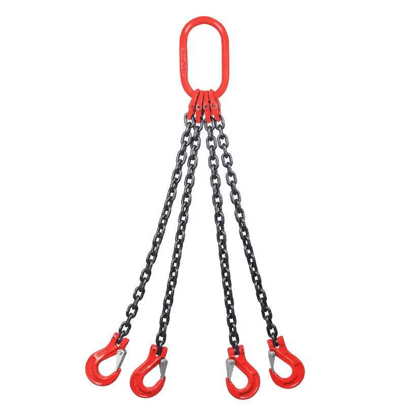 3.5M Lifting chain sling Steel Four Hooks 3 Ton Lifting chain and hook High strength trailer