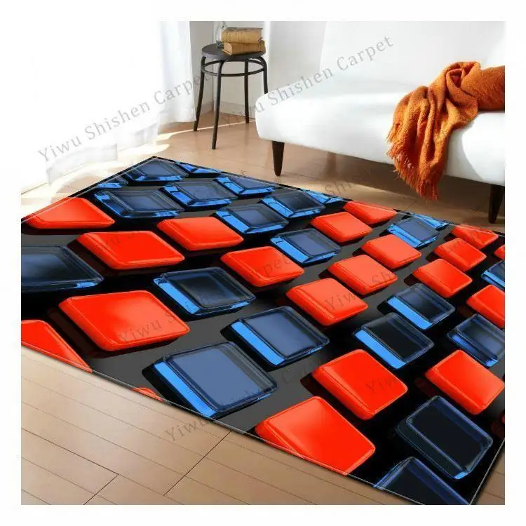 Bedroom Kids Room mat 3d Flannel Floor Carpet Rug