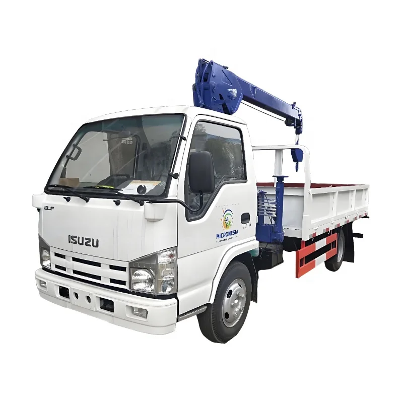 Заводская цена 1SUZU ELF 100P небольшой кран 4x2 грузовик гидравлический