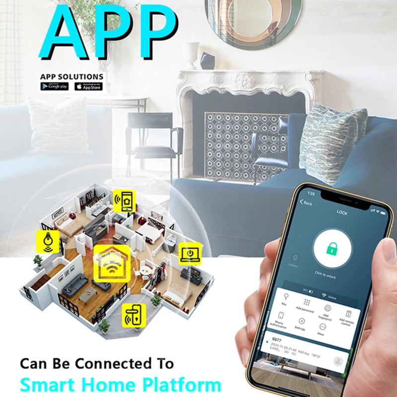 smart pass key zigbee bluetooth gateway APP remote authorization apartment fingerprint spherical lock
