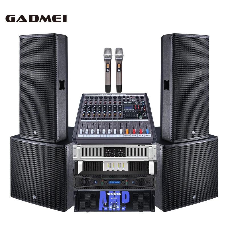 Column dual 12 inch active speaker 18 inch speaker subwoofer active speaker system complete set