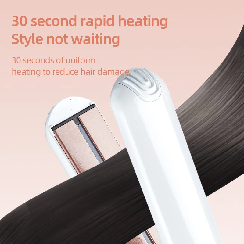 Hot Hair Straightener Professional Curling White Private Label Hair Iron Flat Iron Led Display Infrared LCD Display hair curler