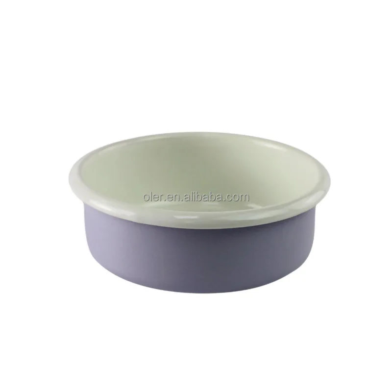 Wholesale Restaurant Tableware Enamel Pie Dish Customized Circle Oven Baking Dishes