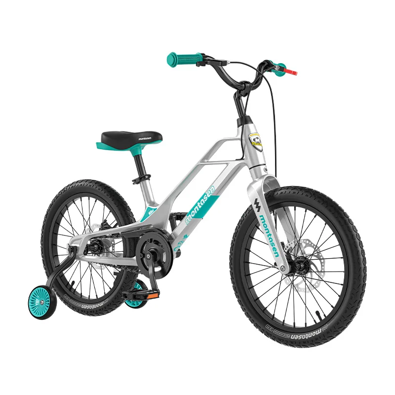 OEM Customized Montasen Design 18 inch Magnesium Kids Children Disc Brake Ride on Bicycle Bike Cycling Sports Single Speed