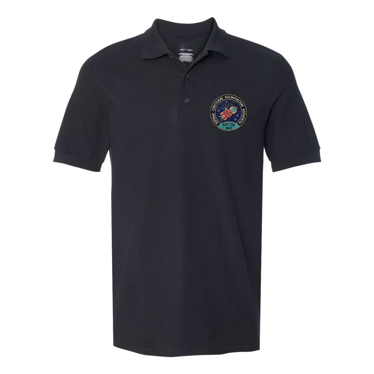 
Men Women Polo Shirts Homme Chemise Retro Russia CCCP Yuri Gagarin Boctok 1961 Blue Badge Design Vintage Space Exploration Prog 