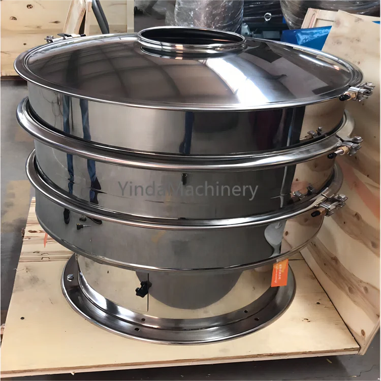 High frequency Wheat Starch flour rotary circular vibro sifter vibrating screen sieve machine