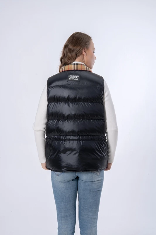 Special Design Thicker Winter White Goose Packable Down Vest Light Weight