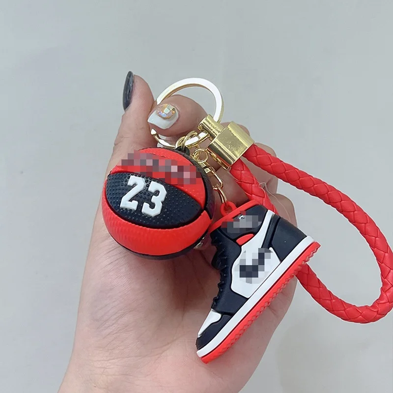 2013 NEW Wholesale 3D PVC Car Soft Sneaker Mini Shoe Model Basketball Keychain Rubber Key Chain