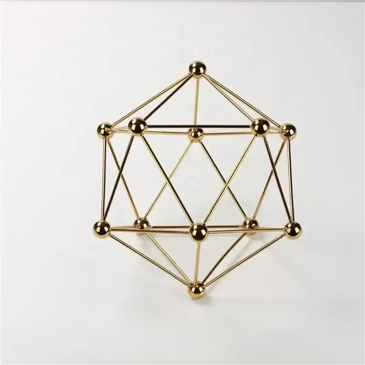 Modern Geometry Art Home Office Decor Interior Desktop Decoration Craft Metal Ornaments