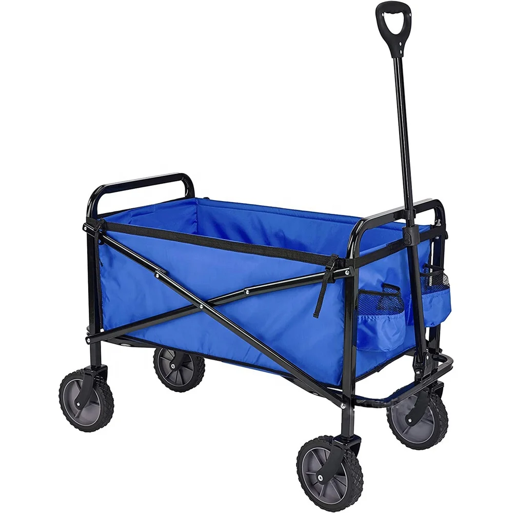 C13-CT1013 Aluminum 120kg (265lbs) Capacity Garden Foldable Hand Trolley Cart for Travelling and Camping