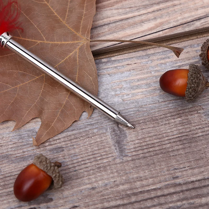 Creative cute feather ballpoint signature pen advertising promotional gifts Birthday gifts atomic pen manufacturers wholesale