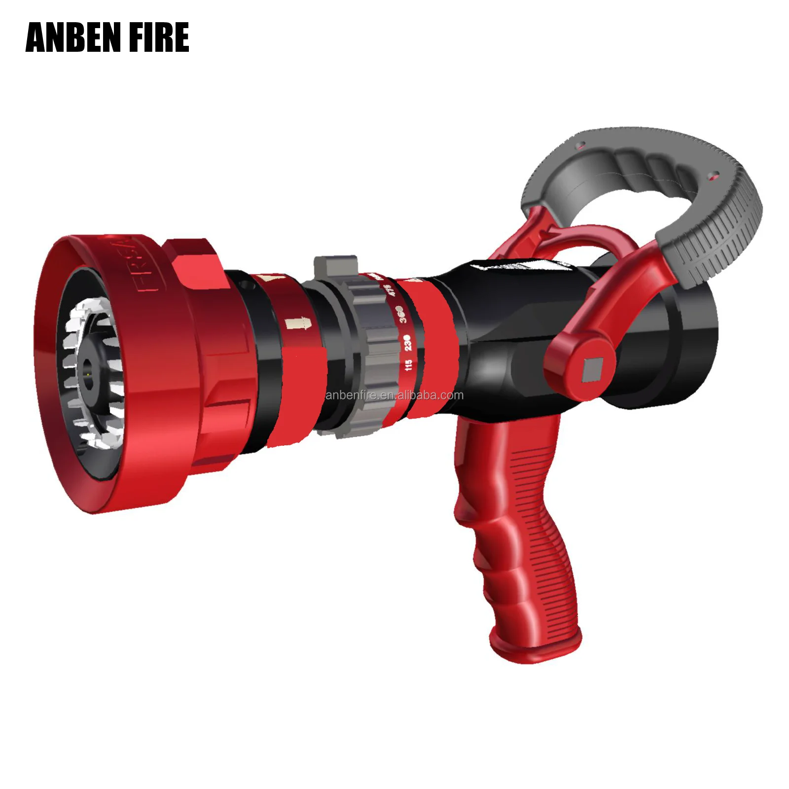 ANBEN 475Liters per Minute Selectable Flow Fire Fighting Hose Nozzle with Pistol Grip
