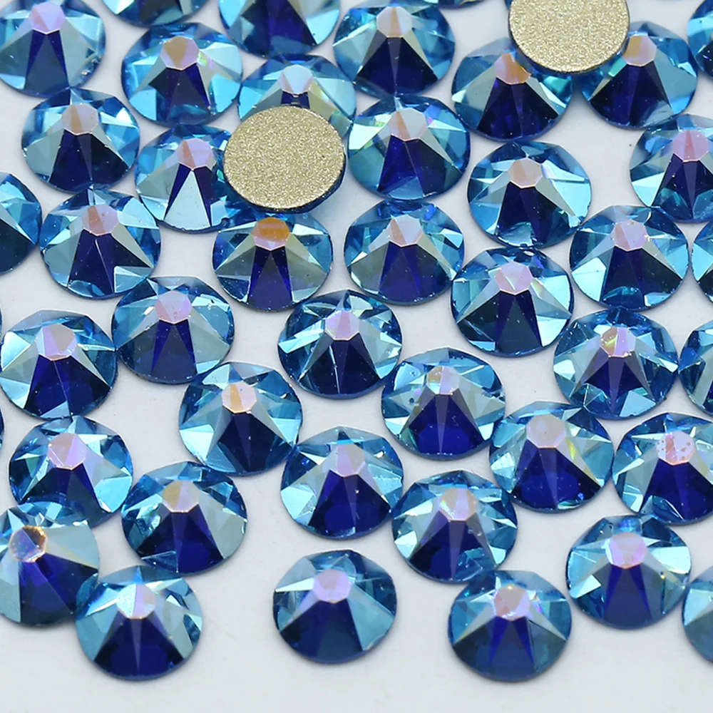 XULIN 81 Color 2088 Montana AB Non Hot Fix Glass Flat Back Crystal Rhineston Beads