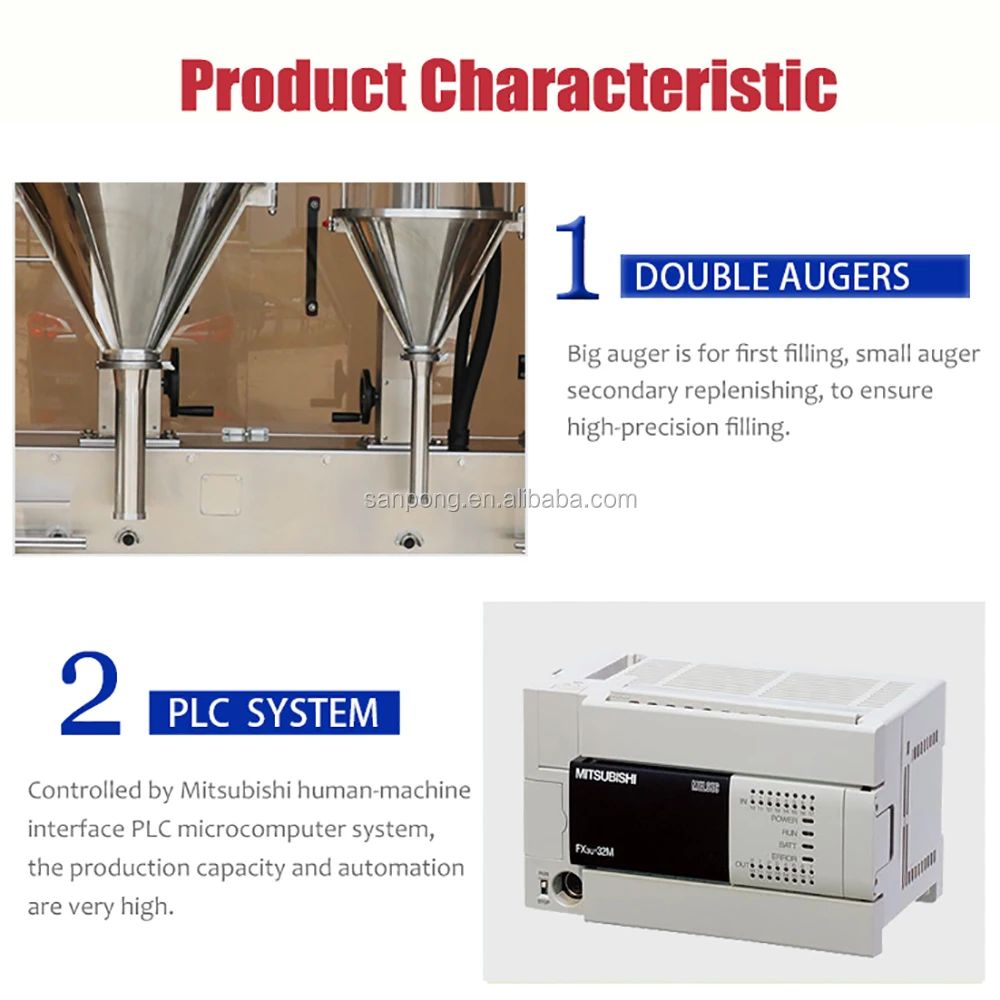 High accuracy double nozzles automatic weighing filling capping machines goat milk powder packing machine