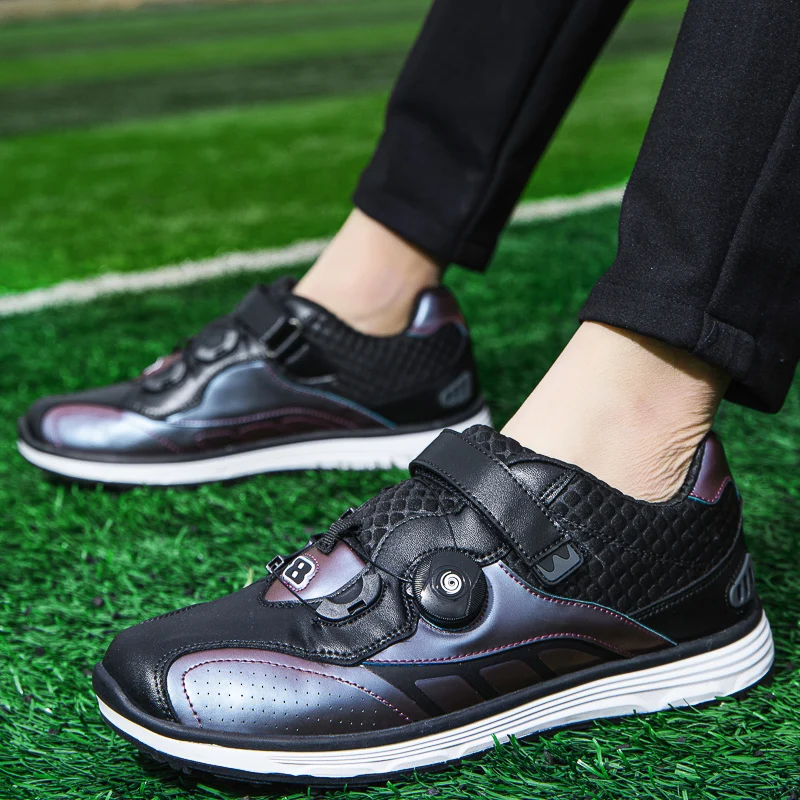 New Golf Shoes Men Sports Shoes Waterproof Rotating Buckle Breathable Golf Sneakers High Quality Professional Golf Trainers Men