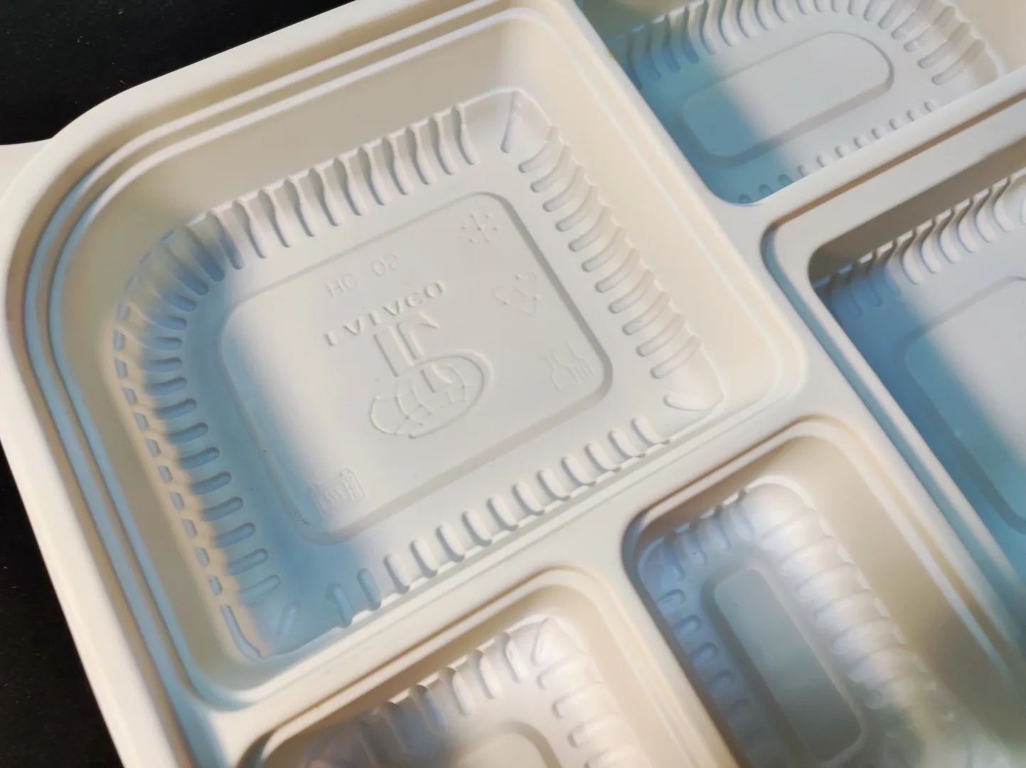 Food container with cover disposable corn starch biodegradable Sushi Bento box