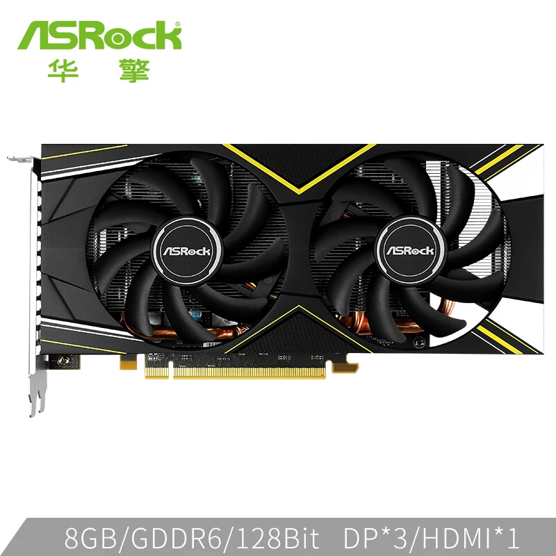 ASRock Radeon RX 5500XT Challenger D 8G OC 1737-1845 МГц/14 Гбит/с 8 Гб 128-бит GDDR6