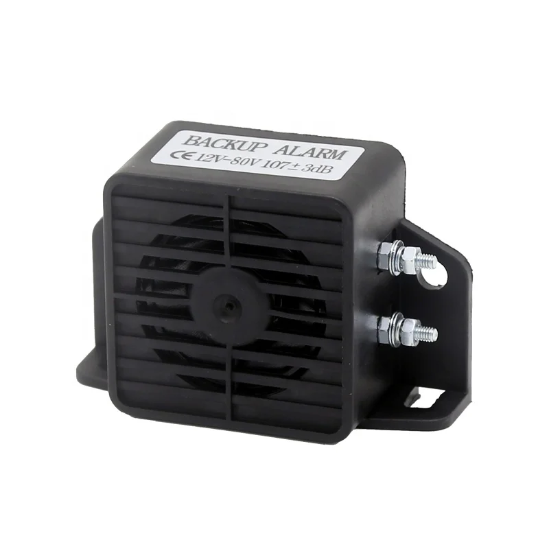 12-80V Black Waterproof Reverse Backup Alarm For Truck