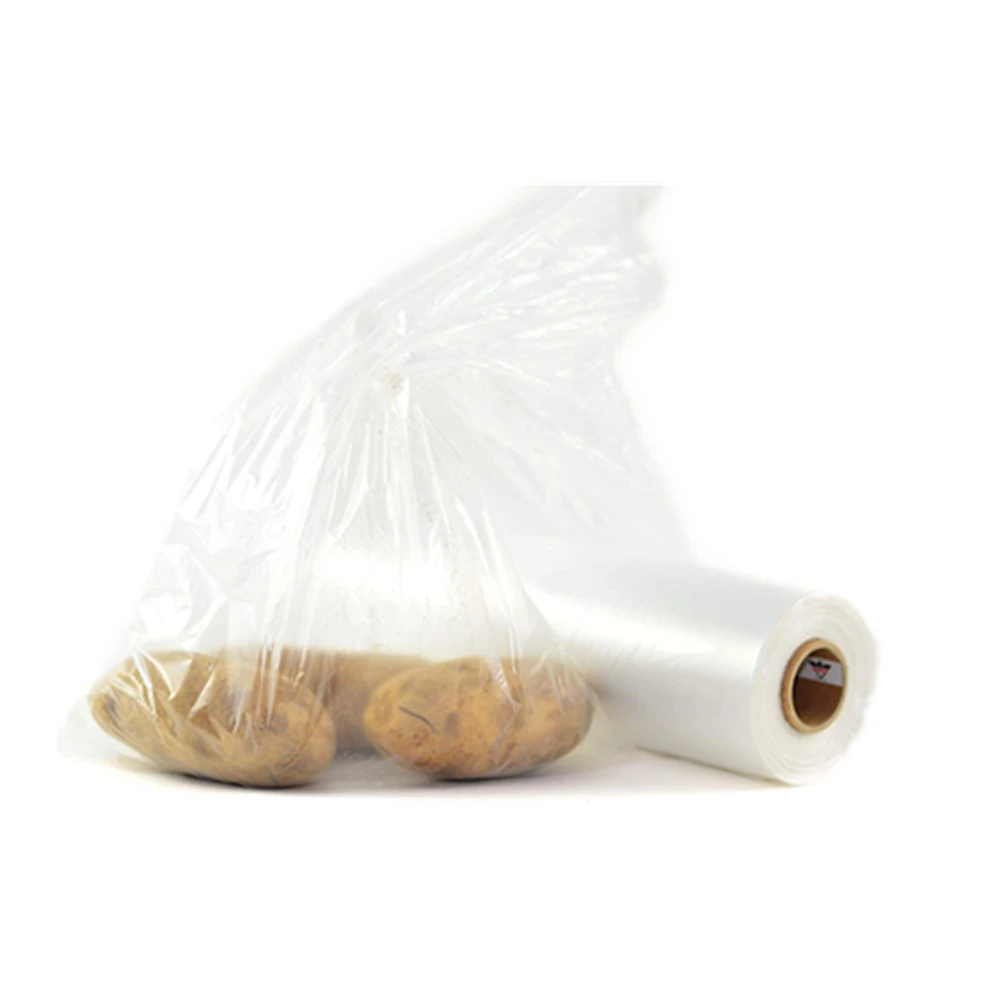 
HDPE Transparent Flat Bags on Roll for Supermarket 
