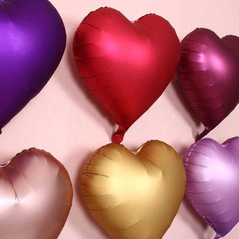 Wholesale 18 Inch Globos Metallic Multi-Color Heart Star Shaped Aluminium Balloons For Party Decoration